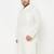 Men's cream cotton blend kurta
