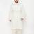 Men's cream cotton blend kurta