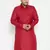 Men's maroon cotton blend kurta