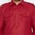 Men's maroon cotton blend kurta