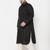Men's black and cream cotton blend pathani kurta set