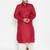 Men's maroon and cream cotton blend pathani kurta set