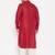Men's maroon and cream cotton blend pathani kurta set