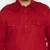 Men's maroon cotton blend pathani kurta set