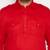 Men's red cotton blend pathani kurta set