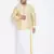 Men's gold and white silk blend shirt and mundu set