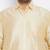Men's gold and white silk blend shirt and mundu set