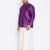 Men's purple and white silk blend shirt and mundu set
