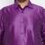Men's purple and white silk blend shirt and mundu set