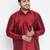 Men's maroon silk blend ethnic shirt