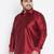 Men's maroon silk blend ethnic shirt