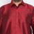 Men's maroon silk blend ethnic shirt