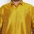 Men's mustard silk blend ethnic shirt