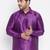 Men's purple silk blend ethnic shirt