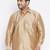 Men's rose gold silk blend ethnic shirt