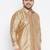 Men's rose gold silk blend ethnic shirt