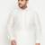 Men's white silk blend ethnic shirt