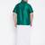 Men's green and white silk blend shirt and mundu set