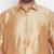 Men's rose gold and white silk blend shirt and mundu set
