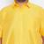 Men's yellow and white silk blend shirt and mundu set