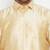 Men's gold and white silk blend shirt and mundu set