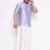 Men's lavander and white silk blend shirt and mundu