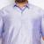 Men's lavander and white silk blend shirt and mundu
