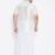 Men's white silk blend shirt and mundu set