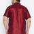 Men's maroon silk blend ethnic shirt