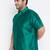 Men's green silk blend ethnic shirt