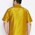 Men's mustard silk blend ethnic shirt
