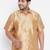 Men's rose gold silk blend ethnic shirt
