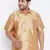 Men's rose gold silk blend ethnic shirt