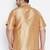 Men's rose gold silk blend ethnic shirt