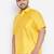 Men's yellow silk blend ethnic shirt
