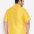 Men's yellow silk blend ethnic shirt