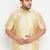 Men's gold silk blend ethnic shirt