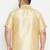 Men's gold silk blend ethnic shirt