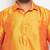 Men's saffron silk blend ethnic shirt