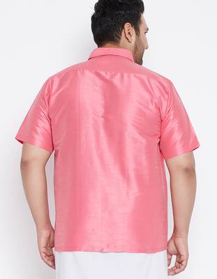 pink silk blend shirt for men 3