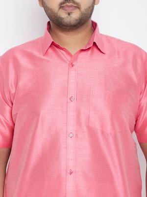 pink silk blend shirt for men 4
