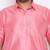 Men's pink silk blend ethnic shirt
