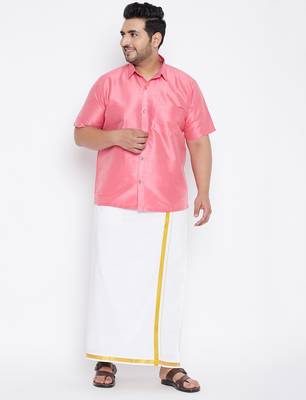 pink silk blend shirt for men 5