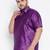 Men's purple silk blend ethnic shirt