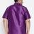 Men's purple silk blend ethnic shirt