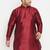 Men's maroon silk blend kurta