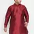 Men's maroon silk blend kurta