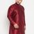 Men's maroon silk blend kurta
