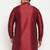 Men's maroon silk blend kurta