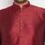 Men's maroon silk blend kurta